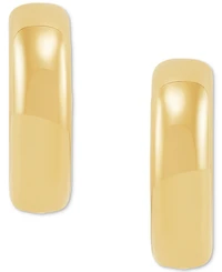 Polished Chunky Small Hoop Earrings in 14k Gold, 20mm