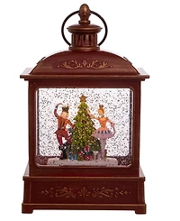 Kurt Adler 8" Battery-Operated Lit Nutcracker Swirl Water Lantern