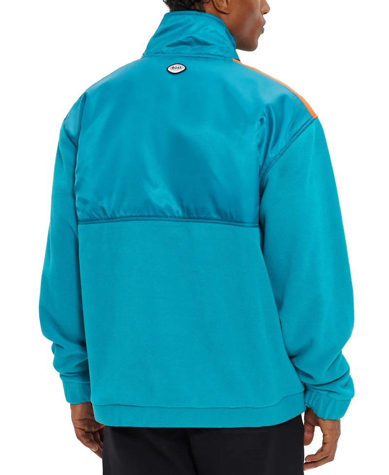 Boss by Hugo Men's x Miami Dolphins Nfl Zip-Neck Sweatshirt