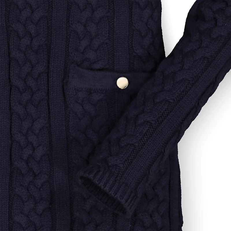 Hope & Henry Baby Girls Milano Tipped Sweater Dress