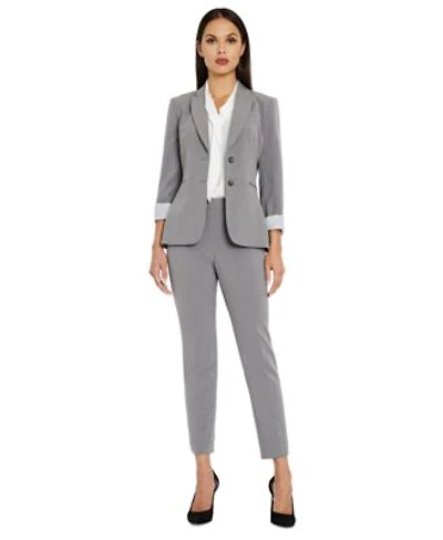 Tahari Asl Notched Two Button Blazer Shannon Suit Pants
