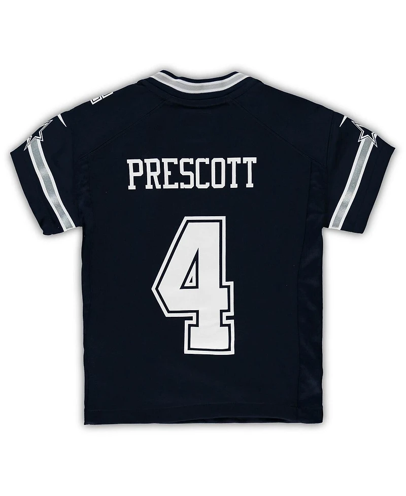 Preschool Boys and Girls Nike Dak Prescott Navy Dallas Cowboys Team Game Jersey