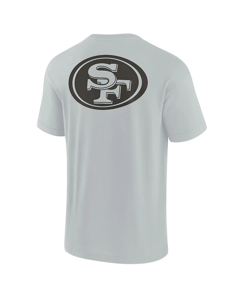 Men's and Women's Fanatics Signature Gray San Francisco 49ers Super Soft Short Sleeve T-shirt