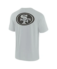 Men's and Women's Fanatics Signature Gray San Francisco 49ers Super Soft Short Sleeve T-shirt