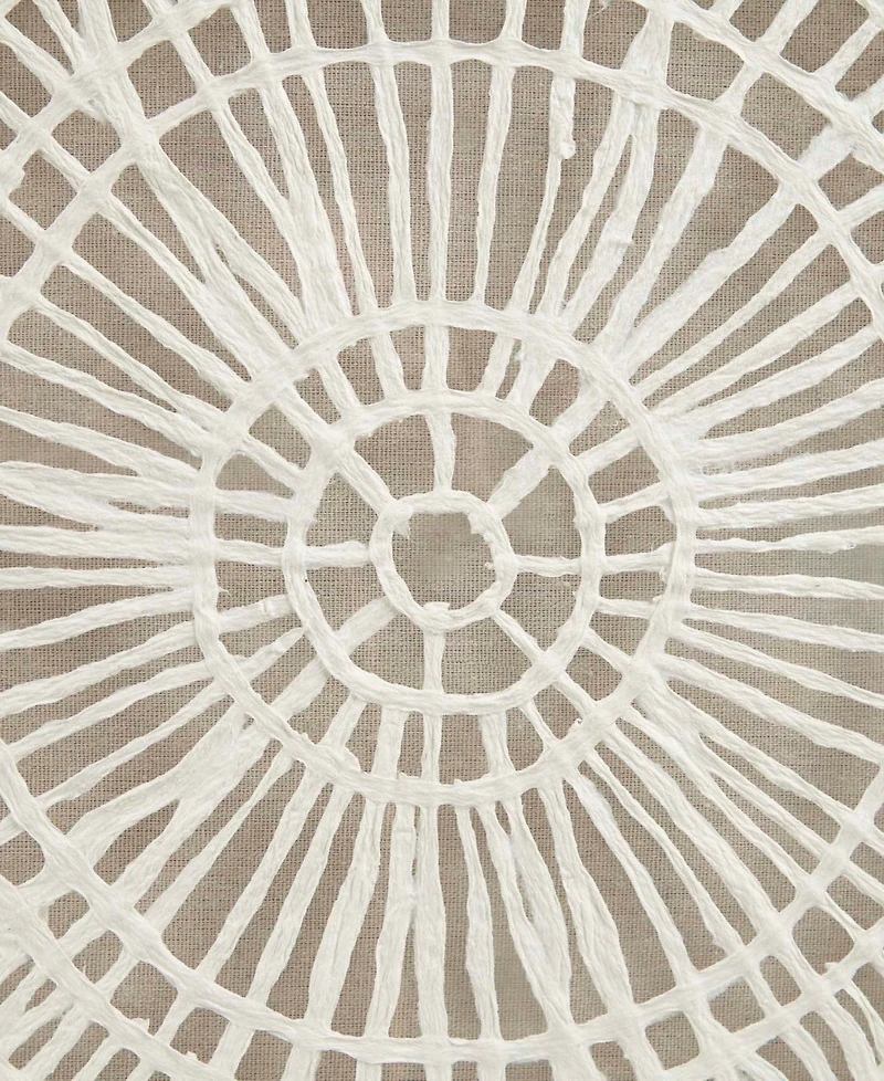 Ink+Ivy Henna 40" x 16" x 1" Framed Medallion Rice Paper Shadow Box Wall Decor