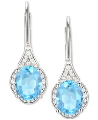 Amethyst (2 ct. t.w.) & Lab-Grown White Sapphire (1/5 Drop Earrings 14k Gold-Plated Sterling Silver (Also Additional Gemstones)