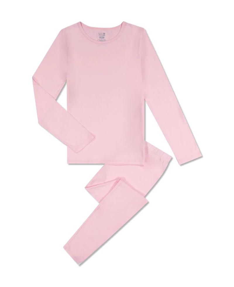 Max & Olivia Little Girls Top and Pants Base Layer Set, 2 Piece