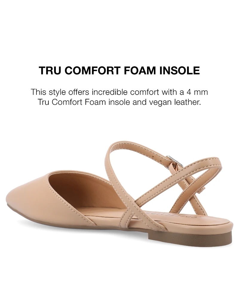 Journee Collection Women's Martine Strappy Pointed Toe Flats