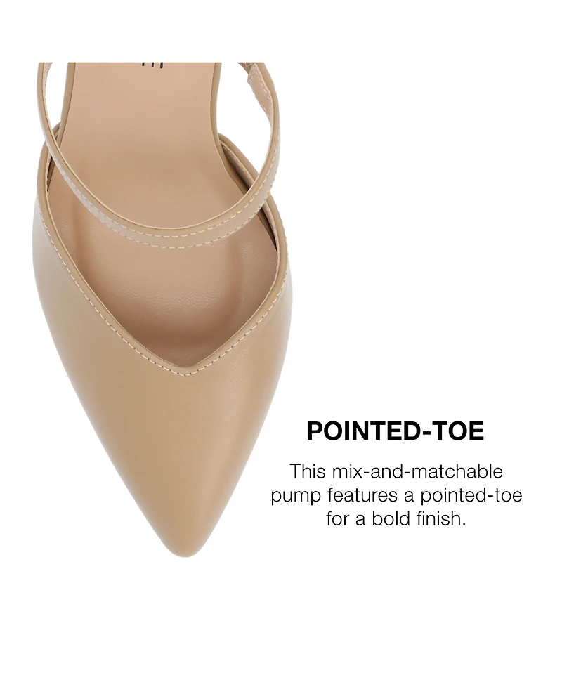 Journee Collection Women's Yvon Pointed Toe Slip On Pumps