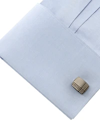 Ox & Bull Trading Co. Men's Stainless Steel Tartan Plaid Cufflinks
