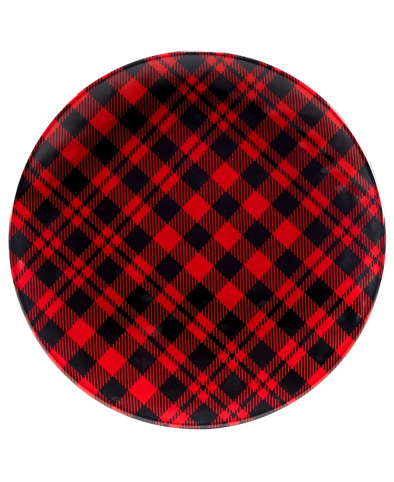 Certified International Buffalo Plaid 2 Piece Platter Set