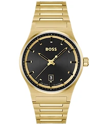 Hugo Boss Men's Candor Gold Ion Plated Stainless Steel Bracelet Watch 41mm