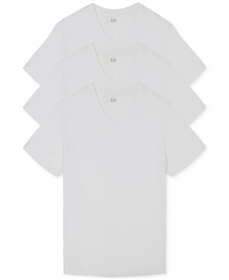 Gap Men's 3-Pk. Cotton V-Neck Undershirt