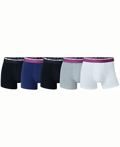 CR7 Men's Cotton Blend Trunks in Travel Bag, Pack of 5
