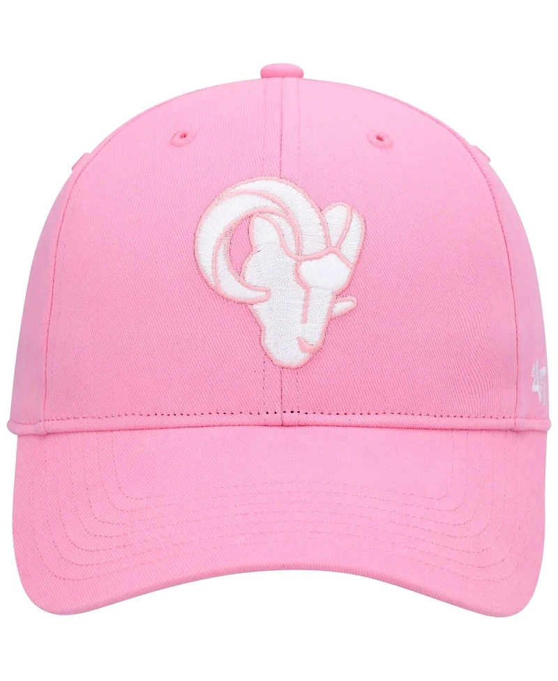Big Girls '47 Brand Pink Los Angeles Rams Rose Mvp Adjustable Hat