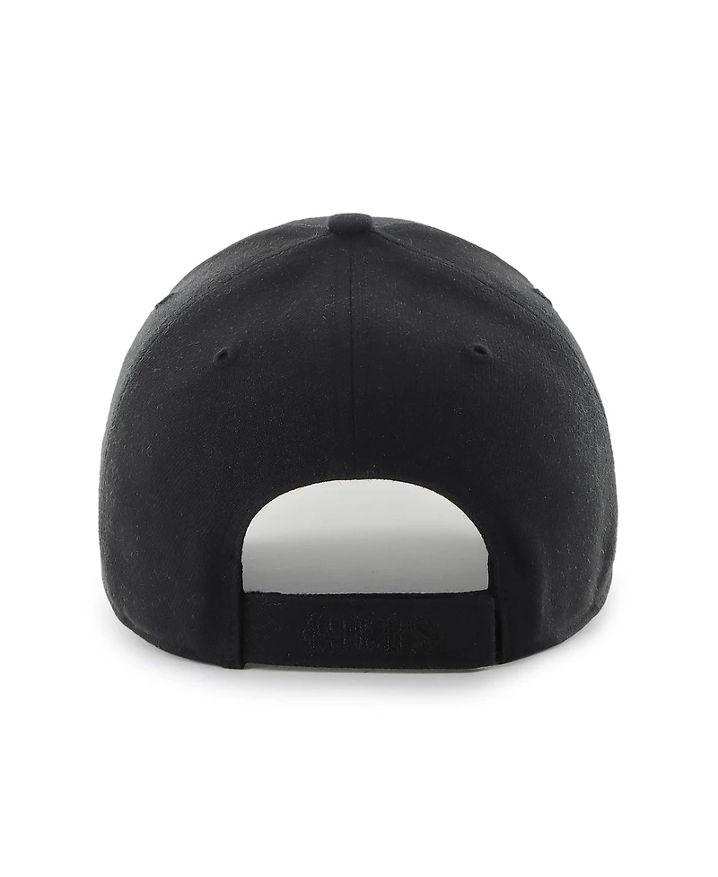 Men's '47 Brand Black San Francisco 49ers Tonal Mvp Adjustable Hat