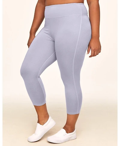 Adore Me Plus Haley Heathered Crop Heather Compression Activewear Legging
