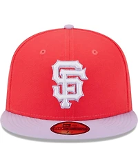 Men's New Era Red, Lavender San Francisco Giants Spring Color Two-Tone 59FIFTY Fitted Hat