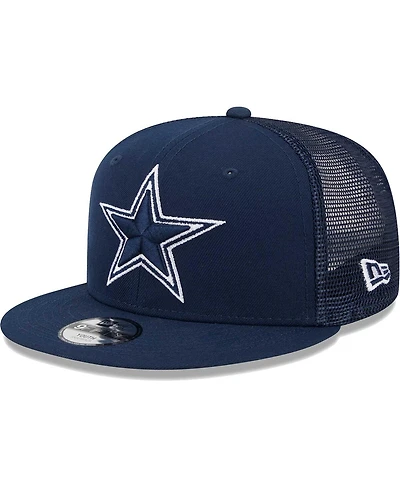 Big Boys and Girls New Era Navy Dallas Cowboys Main Trucker 9FIFTY Snapback Hat