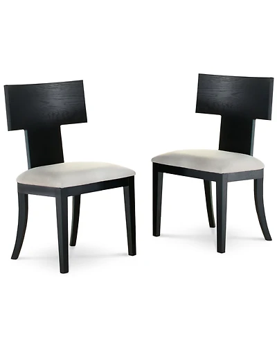 Abbyson Living Avery 38.1" 2 Piece Wood-Back Upholstered Counter Stools