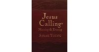 Jesus Calling Morning and Evening, Brown Leathersoft Hardcover, with Scripture References by Sarah Young
