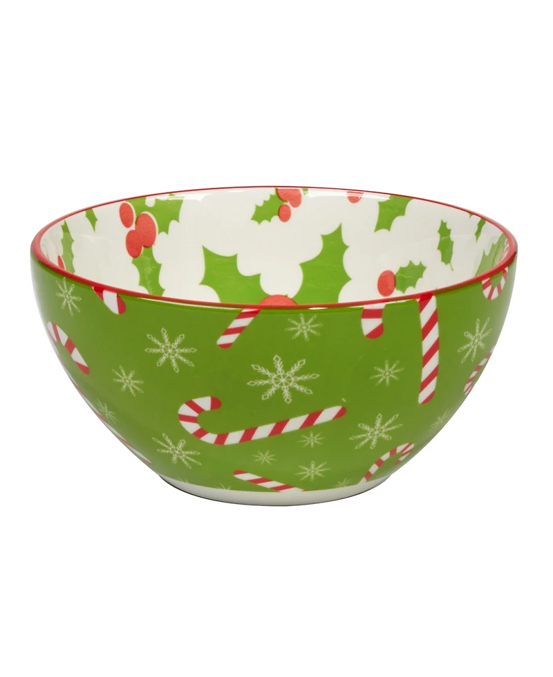 Certified International Holiday Fun 30 oz All Purpose Bowls Set of 6, Service for 6