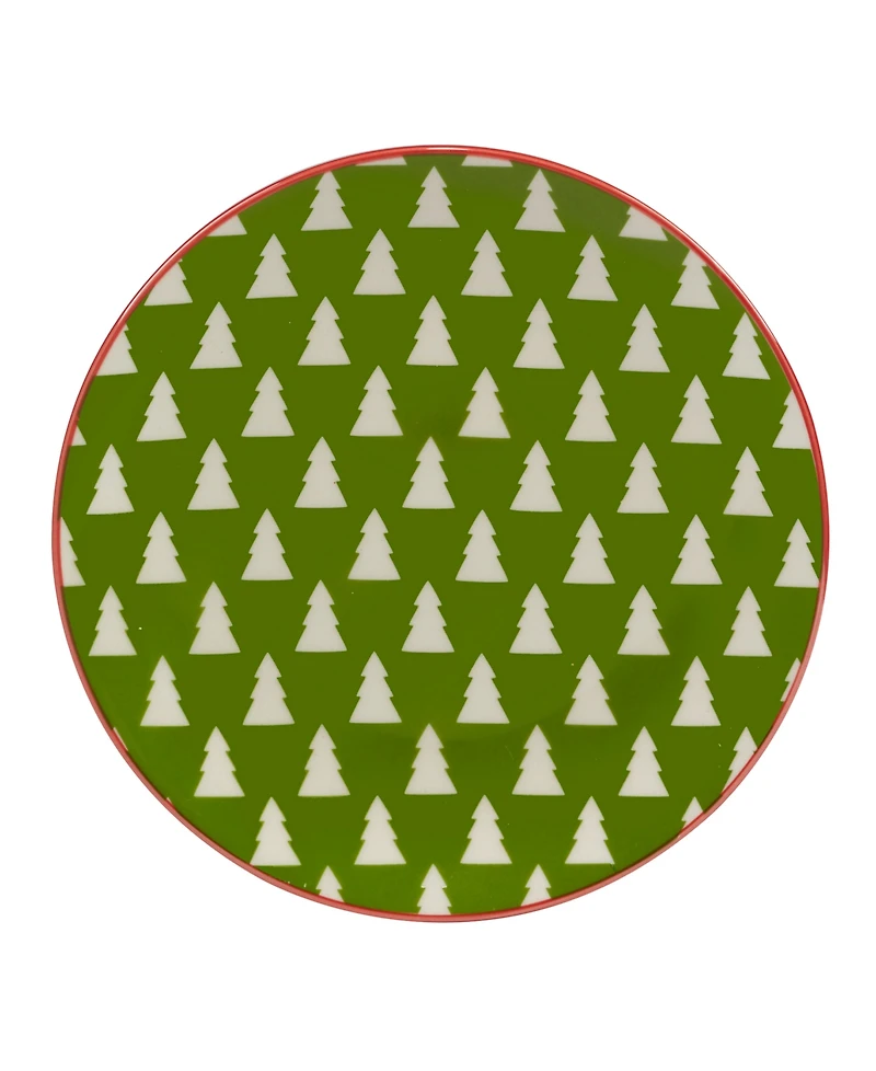 Certified International Holiday Fun 6" Canape Plates Set of 6, Service for 6