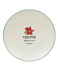 Certified International Christmas Fun Green Sayings 8.5" Dessert Plates Set of 6