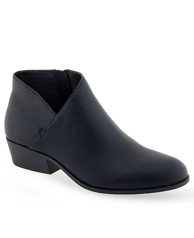 Aerosoles Women's Cayu Ankle Boots - Black Faux Leather