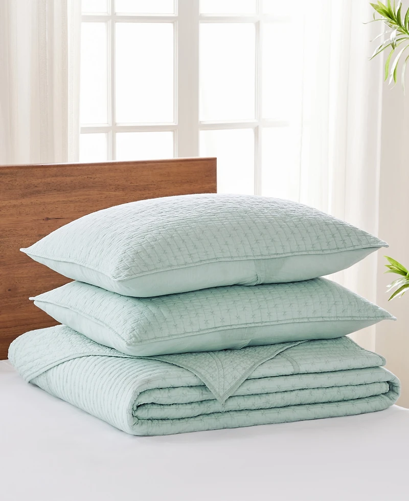 Levtex Cross Stitch Stitching 2-Pc. Bedspread Set, Twin/Twin Xl