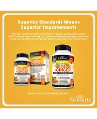 BioSchwartz Organic Turmeric Curcumin and Ginger - 95% Standardized Curcuminoids with BioPerine Black Pepper Extract for Ultra High Absorption