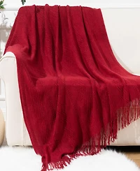 Battilo Multi Chevron Texture Lightweight Throw, 50" x 60"