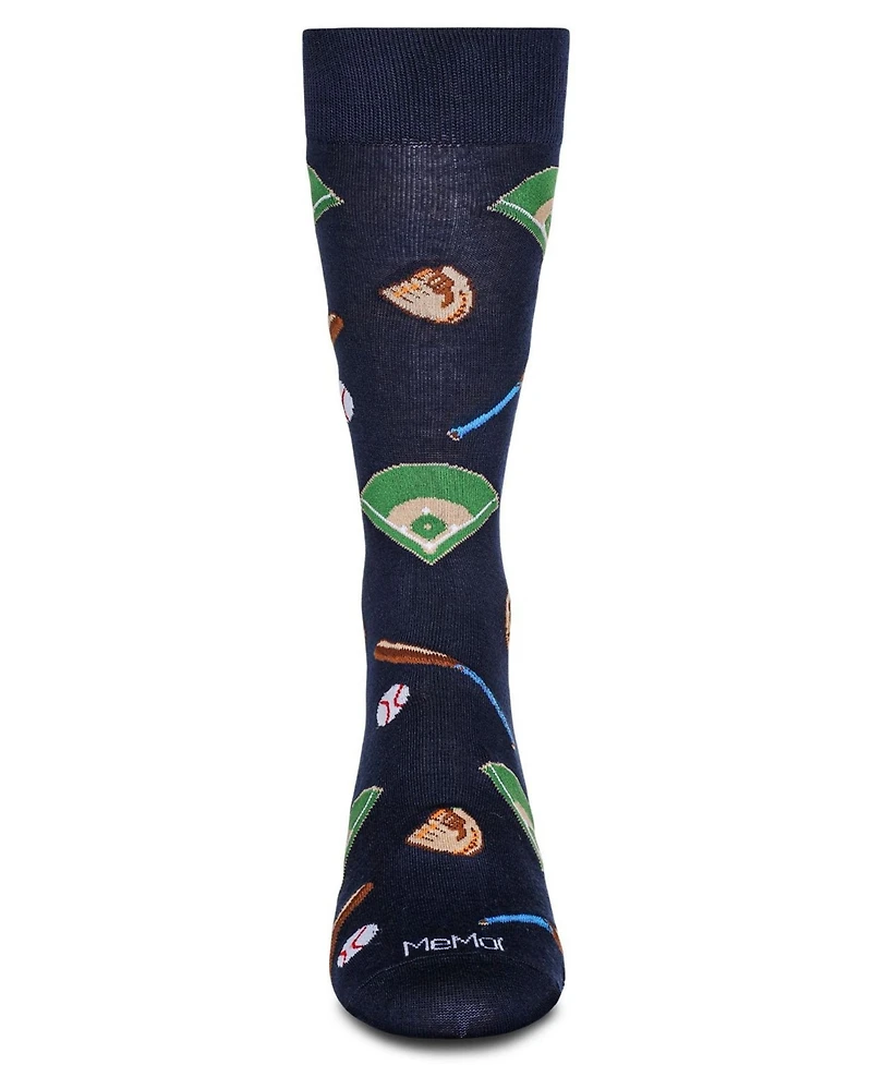 MeMoi Men's Sports Novelty Crew Socks