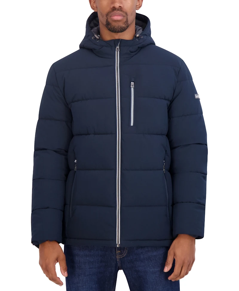 Nautica Men's Quilted Hooded Puffer Jacket