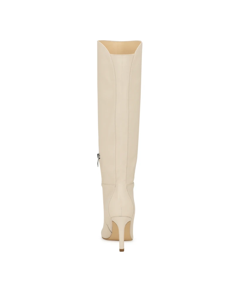 Nine West Women's Sancha Almond Toe Stiletto Heel Dress Wide Calf Boots