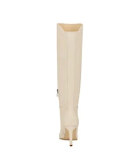 Nine West Women's Sancha Almond Toe Stiletto Heel Dress Wide Calf Boots