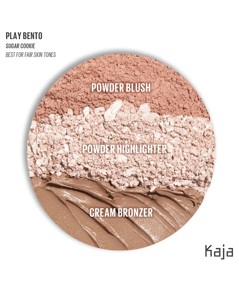 Kaja Face Bento Cream Bronzer, Powder Blush & Highlighter Sculpting Trio