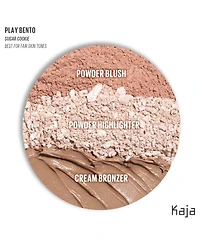 Kaja Face Bento Cream Bronzer, Powder Blush & Highlighter Sculpting Trio