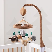 The Peanutshell Whimsical Woodland Baby Musical Crib Mobile, 12 Lullabies