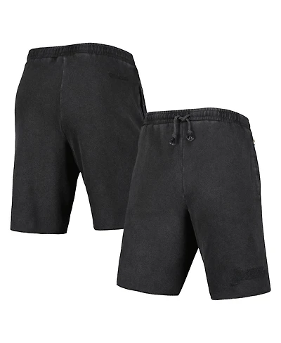 Men's Mitchell & Ness Black Los Angeles Lakers French Terry Tonal Fleece Shorts