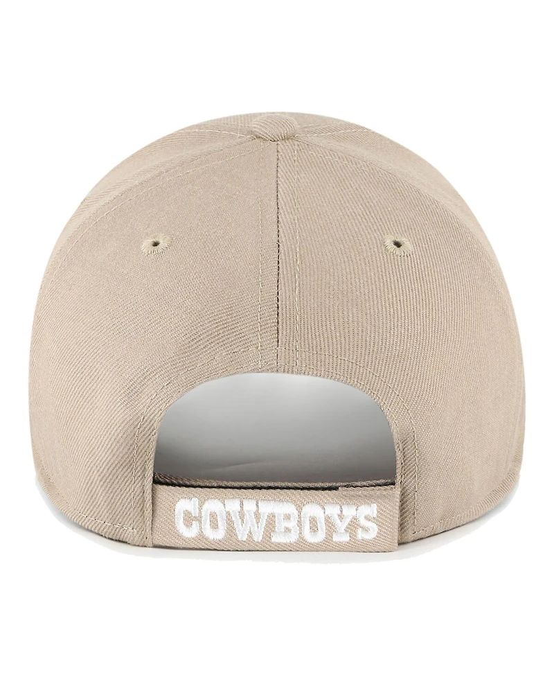 Men's '47 Brand Khaki Dallas Cowboys Mvp Adjustable Hat