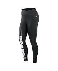 Women's Nike Black Chicago Bears Yard Line Crossover Leggings