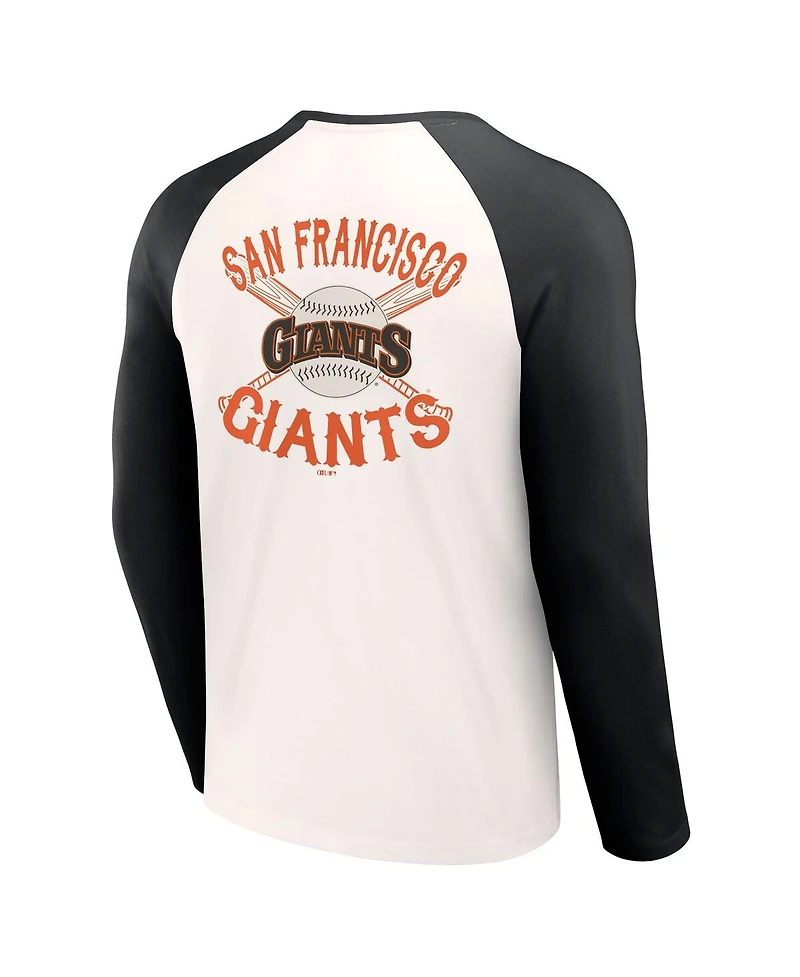 Men's Darius Rucker Collection by Fanatics White, Black San Francisco Giants Team Color Raglan T-shirt