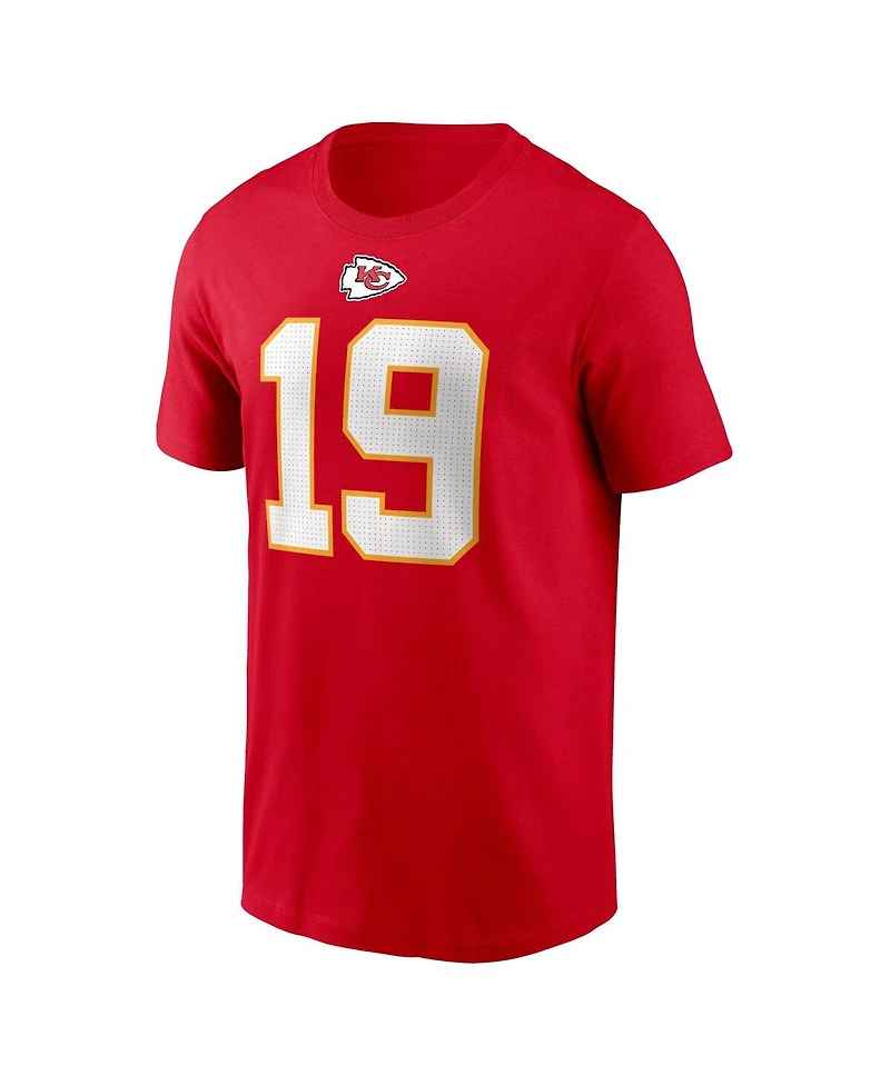 Men's Nike Kadarius Toney Red Kansas City Chiefs Player Name and Number T-shirt