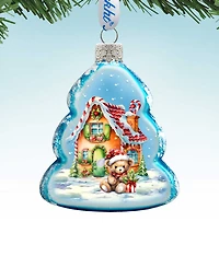 Designocracy Christmas Cottage Keepsake Mercury Christmas Glass Ornaments G. DeBrekht
