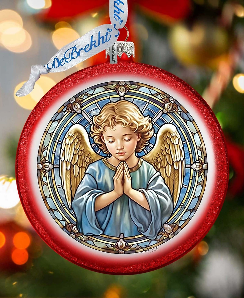 Designocracy Little Angel Ball Christmas Mercury Glass Ornaments G. DeBrekht