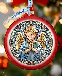 Designocracy Little Angel Ball Christmas Mercury Glass Ornaments G. DeBrekht
