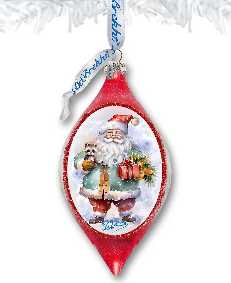Designocracy Santa Claus Presents Drop Mercury Christmas Glass Ornaments G. DeBrekht