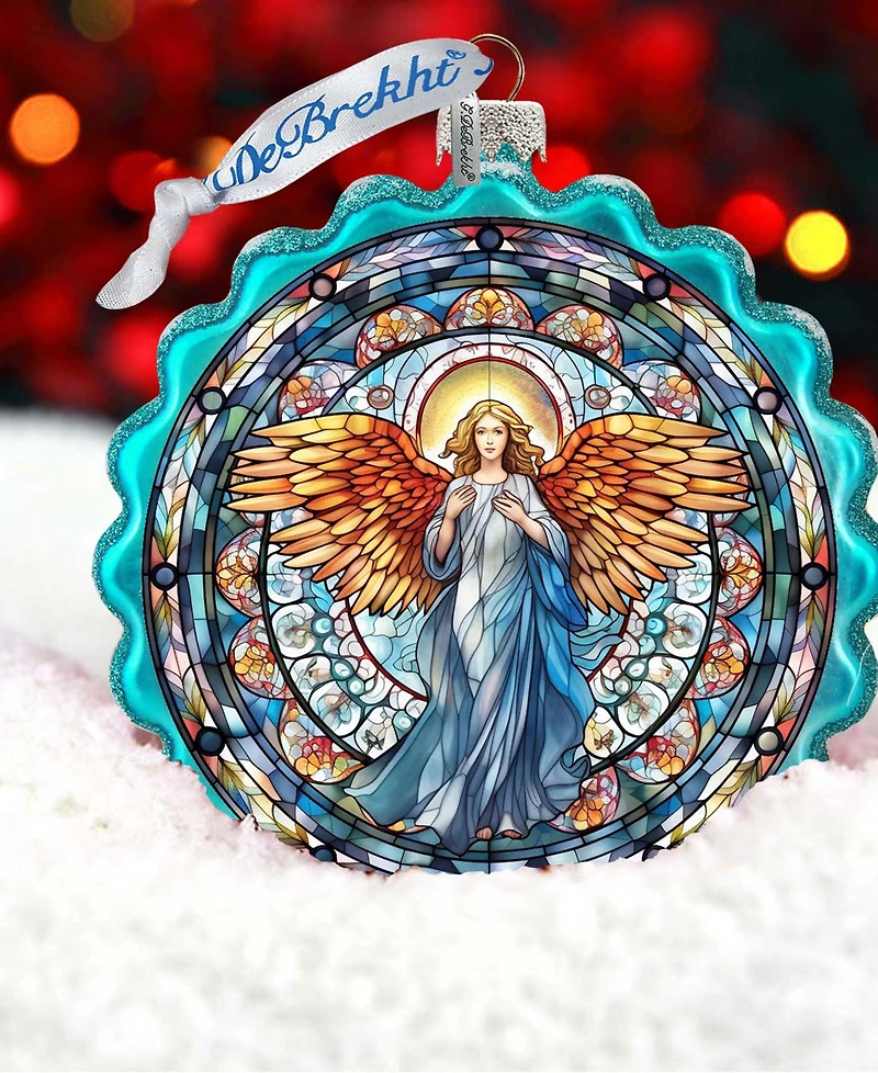 Designocracy Love Harmony Angel Wreath Mercury Glass Christmas Ornaments G. DeBrekht