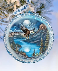 Designocracy Flying Eagle Mercury Glass Christmas Ornaments G. DeBrekht